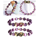 2 x Purple PIXIU Bracelet For Women Men Lucky Brave Wealth Feng Shui Good Luck