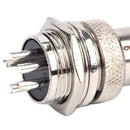 M16 16mm 5 Pin Screw Type Electrical Aviation Plug AeronauticalSocketConnecto BX