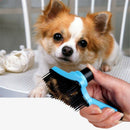 Pet Brush Hair Fur Shedding Trimmer Grooming Rake Comb Brush Tools-Blue D2G9