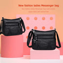 Solid Color Shoulder Messenger Handbags Women Leather Small Crossbody Bags