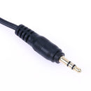3.5mm 1 Male to 2 Female Y Splitter Stereo Extension Audio Cable (Black) A