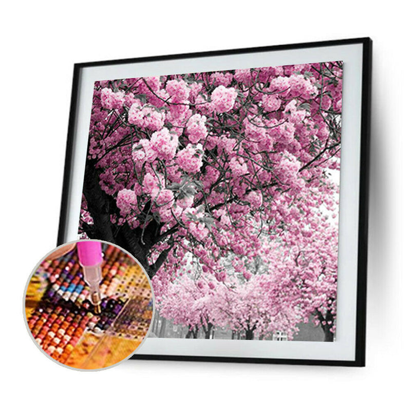 5D DIY Diamond Painting Cherry Tree Full Round Drill Embroidery Needlework
