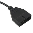 OBD2 Extension Cable 12 Pin to 16 Pin Female OBD1 OBDII Connector Adapter f