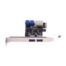 External 2Port USB3.0 + Internal 19pin Header PCIe Card 4pin IDE Power Conn