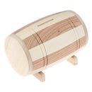 1pc Wooden Money Box Piggy Bank Money Box Savings Wine Barrel Wood Piggy BankFT