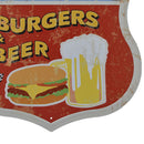 Shield Metal Tin Sign Wall Art Plaque US Highway Road Sign Motel Cafe Decor