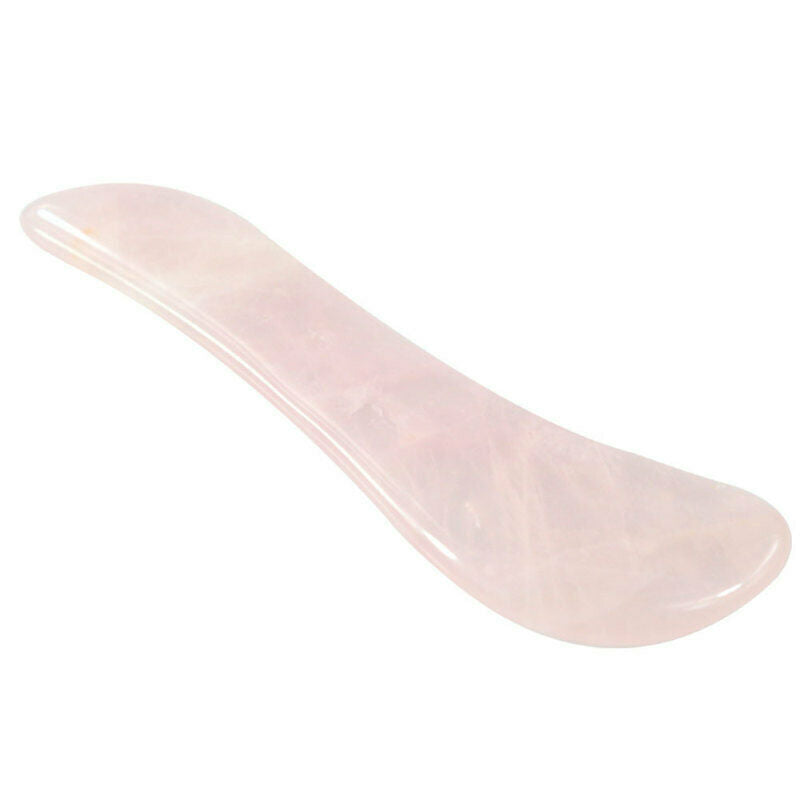 Natural Popular Facial Body Gua Sha Massager Rose Quartz Beauty Tool qwe