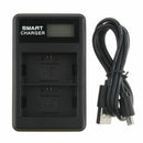 1X(Lp-E6 Usb Lcd Display Dual Port Battery Charger For 5D Mark Ii Iii 7D Pa