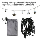 Non Slip Travel Clothesline Portable Tent Accessory Retractable Outdoor Camping