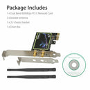 PCI-e PCI Express 600M Wireless WiFi Card Adapter Low Profile Bracket
