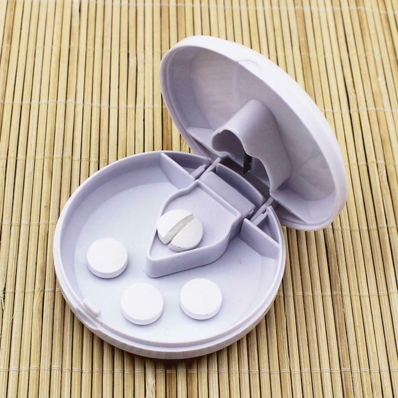 Round Cutter Crusher Powder Tablet Medicine Tablets Cut Splitter (White)