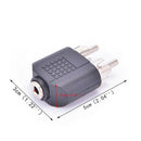 3.5mm  Female Jack To 2 Dual RCA Male Y Splitter Audio Adapter ConverterB Ew