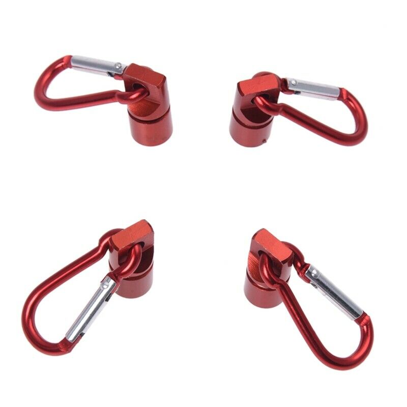 4 Red Aluminum Dog Cat Pet Safety Flashing Flash LED Light Collar Tag Water