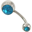 8x Rhinestone Titanium body jewelry navel piercing Q2S8