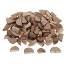 50x Rustic Half Round Cut Wood Log Slice for Wedding Table Decoration Craft