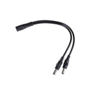 5.5x2.1mm 1Male  To 2 Female Plug DC Power Splitter Adapter For TV Camera CableJ