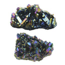 Quartz Crystal Rainbow Titanium Cluster Mineral Specimen Reiki Healing Stone AU