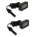2pcs Aquarium Thermometer with Probe, Digital Water Thermometer For Fish Tank