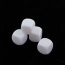 50pcs 1,2cm White Opaque Dice 6 Faces Acrylic Dice Game DIY White Table For MTG