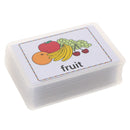 80Pcs English Sight Word Flash Cards Food Pictures for Kids Early Education=