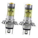 2x H4 100W Yellow LED Projector Foglight Bulbs Conversion Kit High Quality
