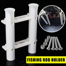 Vertical Double Tube Fishing Rod Tie Holder Stand Pole Support Tube For Mar