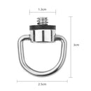 Portable 1/4 inch D-Ring Screw Camera Tripod Quick Release Plate Screw (5)