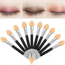 12Pcs Makeup Double-end Eye Shadow Eyeliner Brush Sponge Applicator Tool JClj