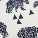 Black bear printing muslin Baby Cotton Swaddling bag Infant Newborns