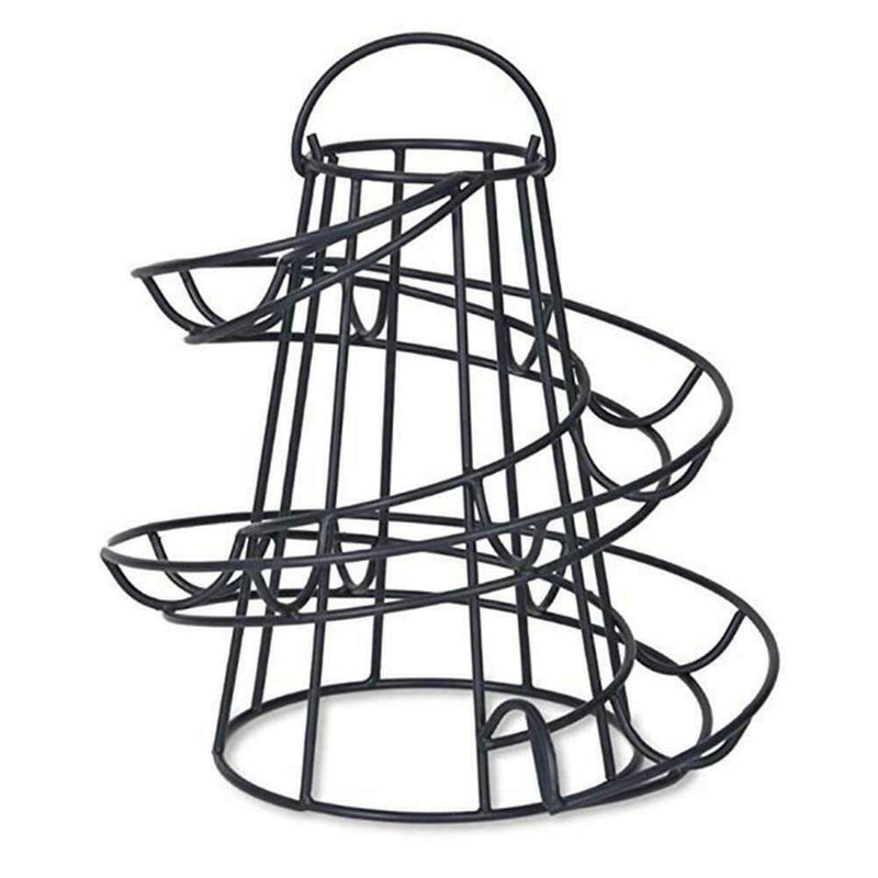 Eggs Skelter Deluxe Modern Spiral Dispenser Rack Basket Storage Space Up to K1E7