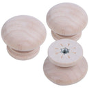 10pcs 35mm Natural Wood Wooden Drawer Wardrobe Door Cabinet Knob Pull With  P6G5
