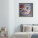 DIY Color Pencil Cat Picture Decor Full Round Rhinestone Drill Painting Kit