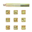 9pcs Steel DIY Printing Punch Number Stamper Set Metal Craft Leather Tools