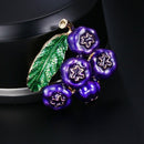Purple Blueberry Brooches Women Men'S Alloy Plant Brooch Pins Girls' Hat Ba