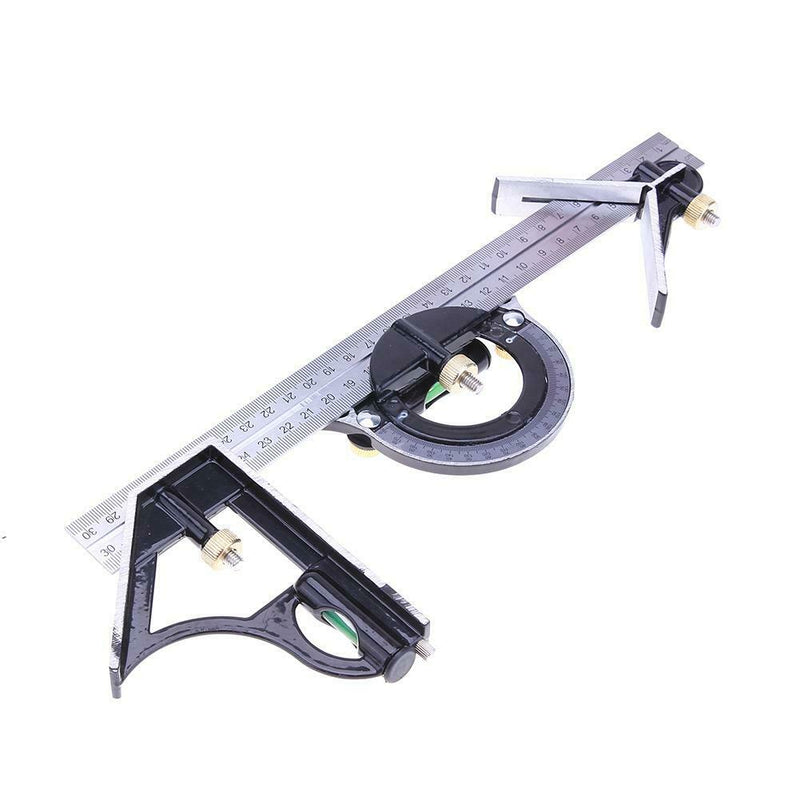 3pcs Ruler Multi Combination Square Angle Finder Protractor Spirit Level A