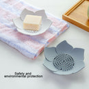 Draining Soap Dish Soap Box Plate Lotus Shape Silicone Box Holder Portable  J1C8