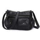Fashion Women Solid Color Messenger Bag PU Leather Soft Shoulder Handbags