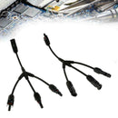 1 Pair MC4 3 Way Y Splitter Cable Plug Inline Solar Panel Connecto IP67 PV H8A7