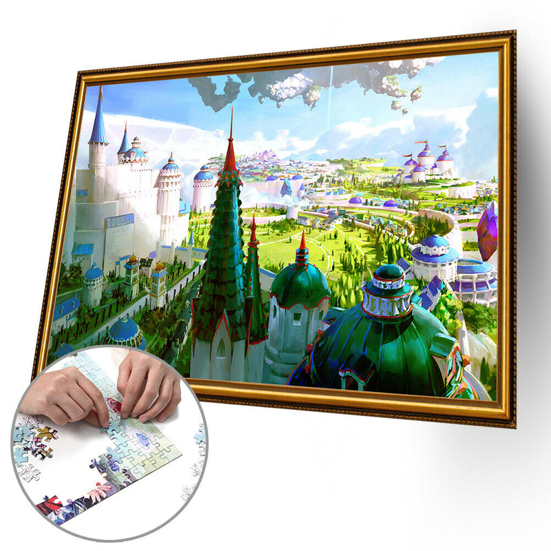 1000pcs DIY Paper Jigsaw Floating Castle Puzzle Assembling Picture Decor