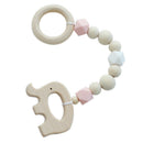 Ins Nordic Style Wooden Beads Ornament Kids Toys For Baby Elephant Shaped W