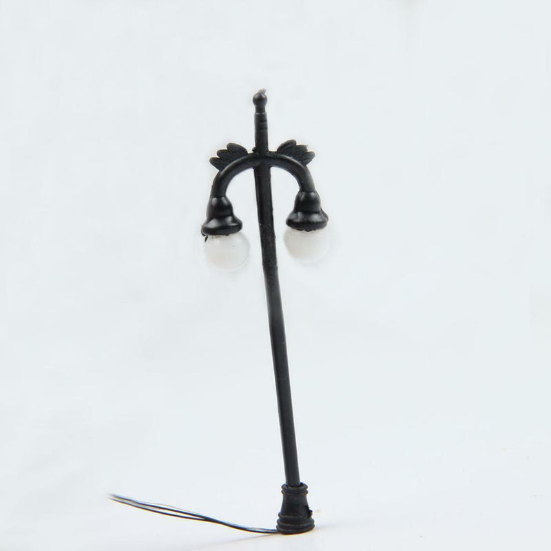 20pcs/pack 1:150 Scale LED Railway Train Double-Head Lamp Street Light Black