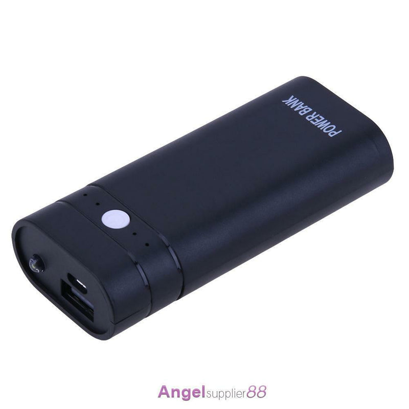Universal USB 2X18650 Power Bank Case DIY Battery Charger Box +LED Flashlight