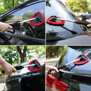 Telescopic Car Windshield Glass Cleaner Brush Wiper w/ 2 Cleaning Pads