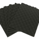 6PCS Black Acoustic Eggshell Foam Sound Absorption Treatment Panel Tile 40X