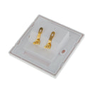 Speaker Wall Face Plate with 2+4 Golden Binding Posts Banana Plug, Pack of 4