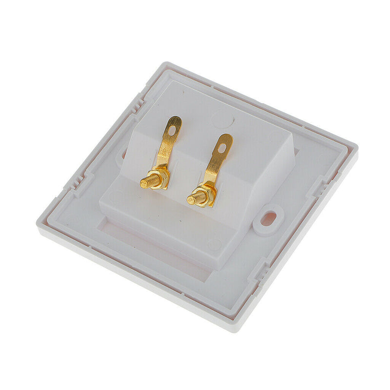 Speaker Wall Face Plate with 2+4 Golden Binding Posts Banana Plug, Pack of 4