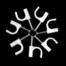 100pcs White 10mm Dia Electric RG6 Coax Cable Circle Nail Clips Fasteners  FT
