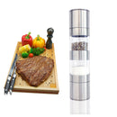 2 in 1 Manual Stainless Steel Kitchen Salt and Pepper Mill Grinder Muller