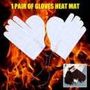 1pair Outdoor Winter Warm Gloves Heat Mat Electric Fever Waterproof 5v 2A Pad