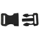 Plastic Backpack Quick Release Buckle 20mm Width 3 Pcs Black